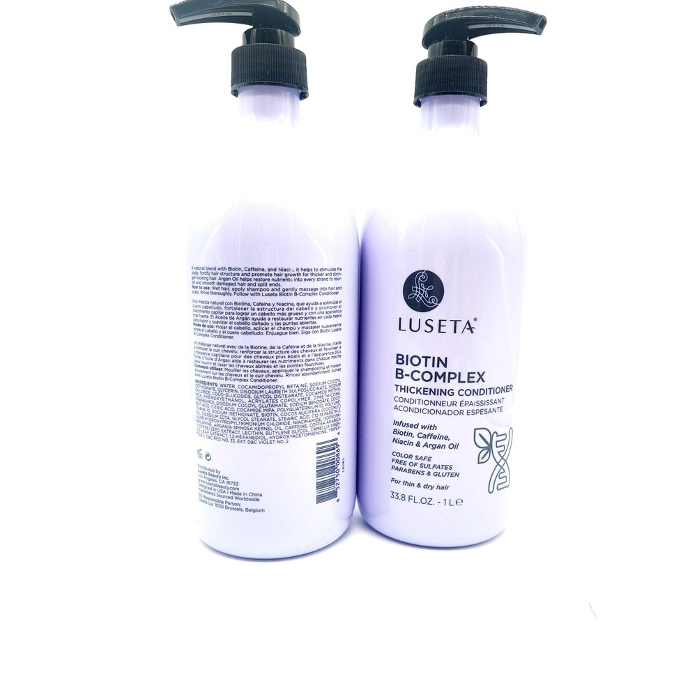 Luseta Biotin B-Complex Thickening Shampoo + Conditioner 33.8 oz Set Hair Growth - Picture 4 of 5